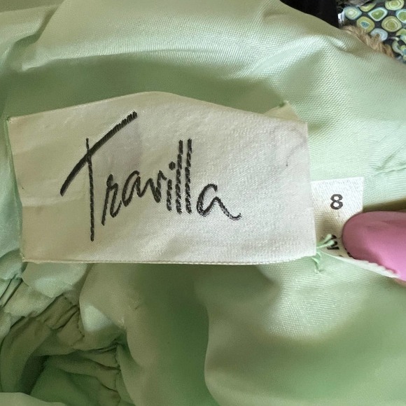 Vintage 1970's Green Cowl Neck Flowy Chiffon Midi Slip Dress + Shawl - Picture 6 of 6